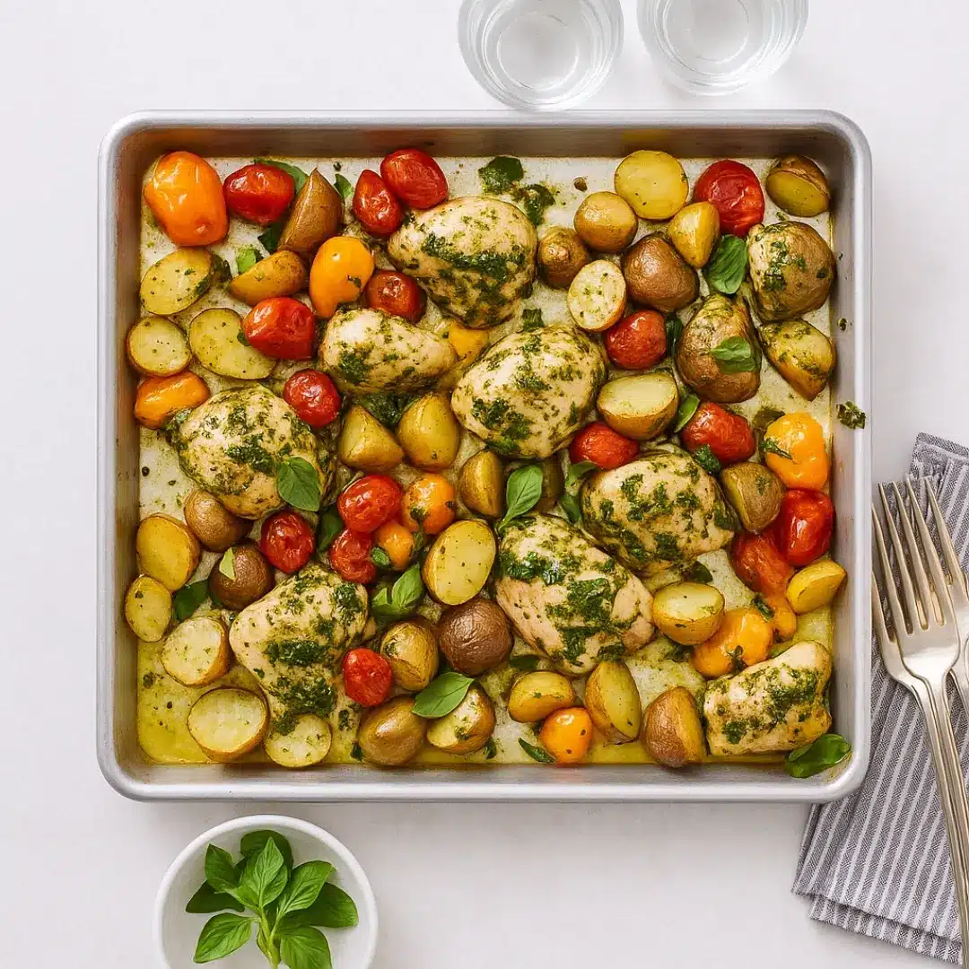 One-Pot & Sheet Pan Meals Sheet pan sausage, potatoes, and green beans