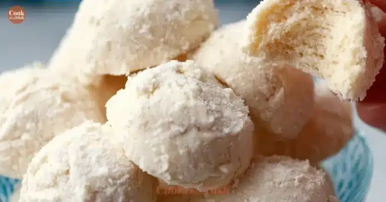 Keto No-Bake Snowball Bites made with coconut and nut ingredients