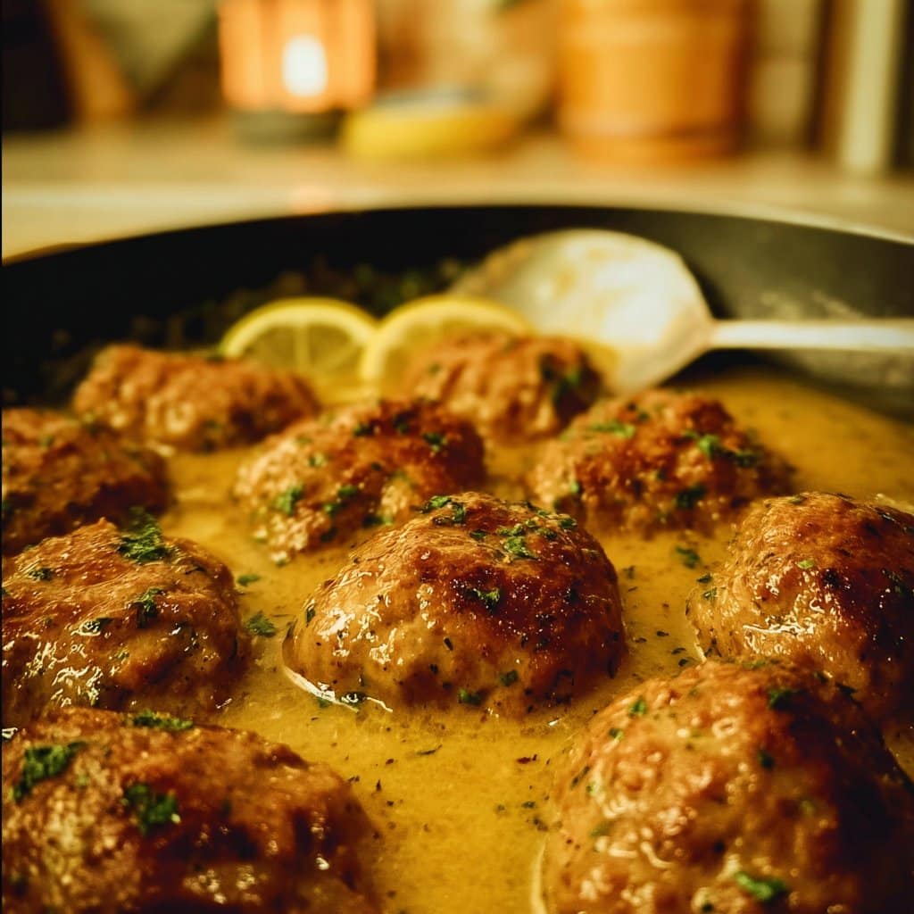 Keftedes in Lemon Sauce
