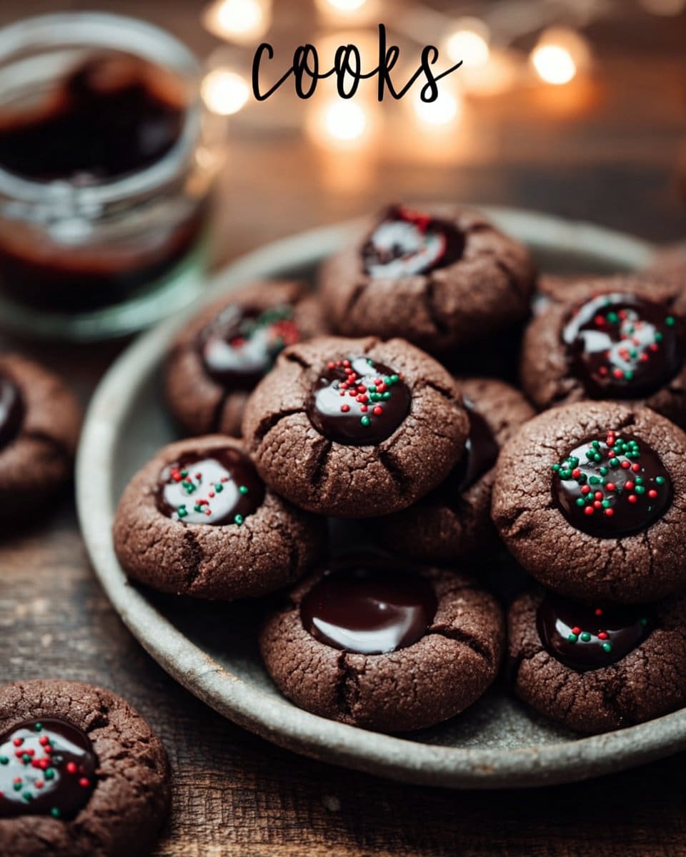 Chocolate Thumbprint Cookies