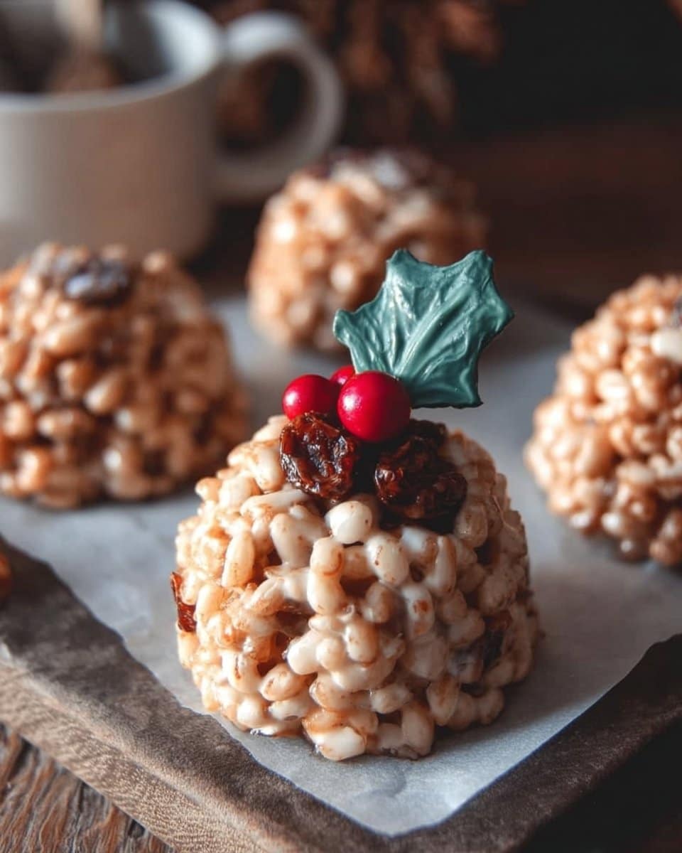 Rice Krispie Christmas Puddings