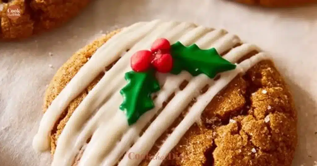 Chewy maple cinnamon cookies with white chocolate chips on a wooden table