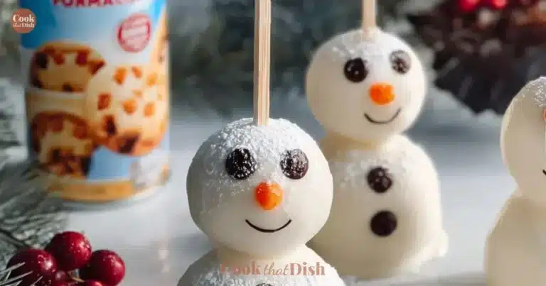 Delicious snowman cake pops decorated for festive celebrations