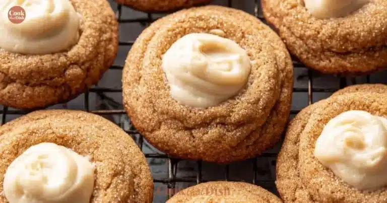 Delicious Eggnog Snickerdoodle Thumbprint Cookies topped with festive sprinkles