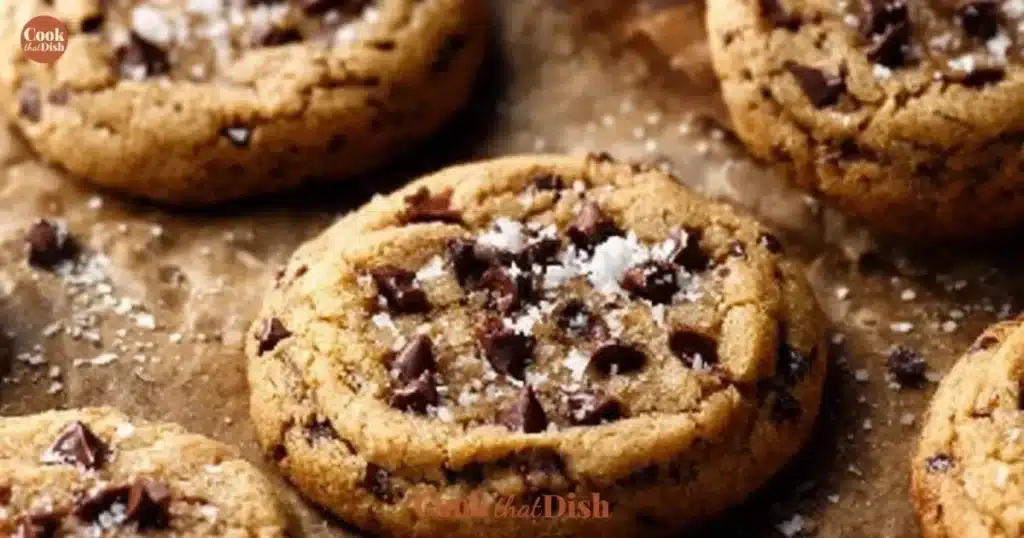 Freshly baked Espresso Chocolate Chip Cookies with chocolate chunks and coffee flavor