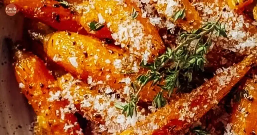 Oven-roasted carrots with garlic and parmesan cheese