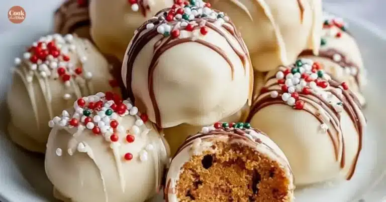 Delicious homemade gingerbread truffles sprinkled with festive spices