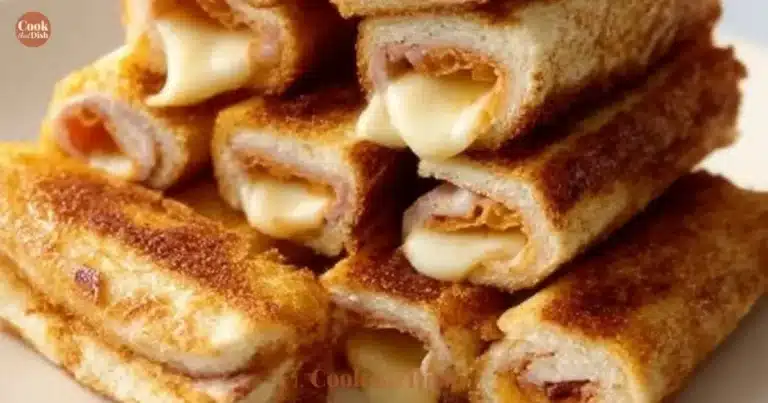 Delicious grilled cheese roll-ups with melted cheese and crispy bread