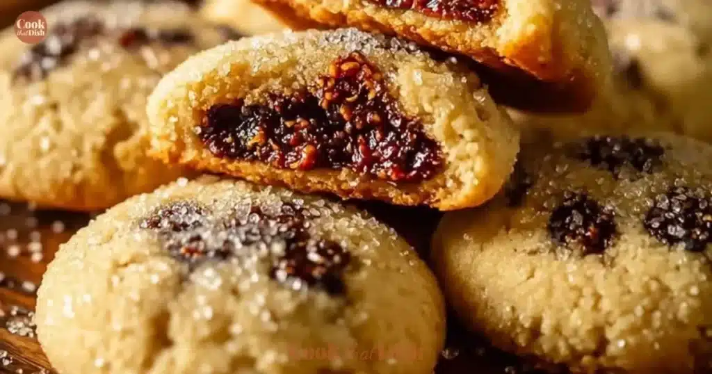 Italian Fig Cookies (Cucidati) with fig filling and decorative pastry design