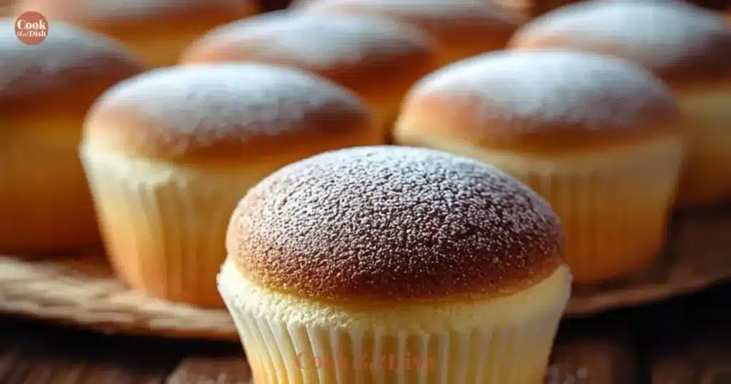 Delicious Japanese Cotton Cheesecake Cupcakes with a fluffy texture