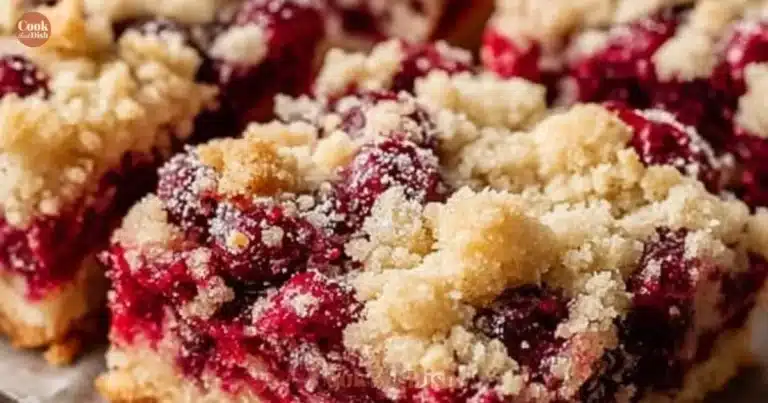 Delicious Moist Christmas Cranberry Bars ready to be served during the holidays