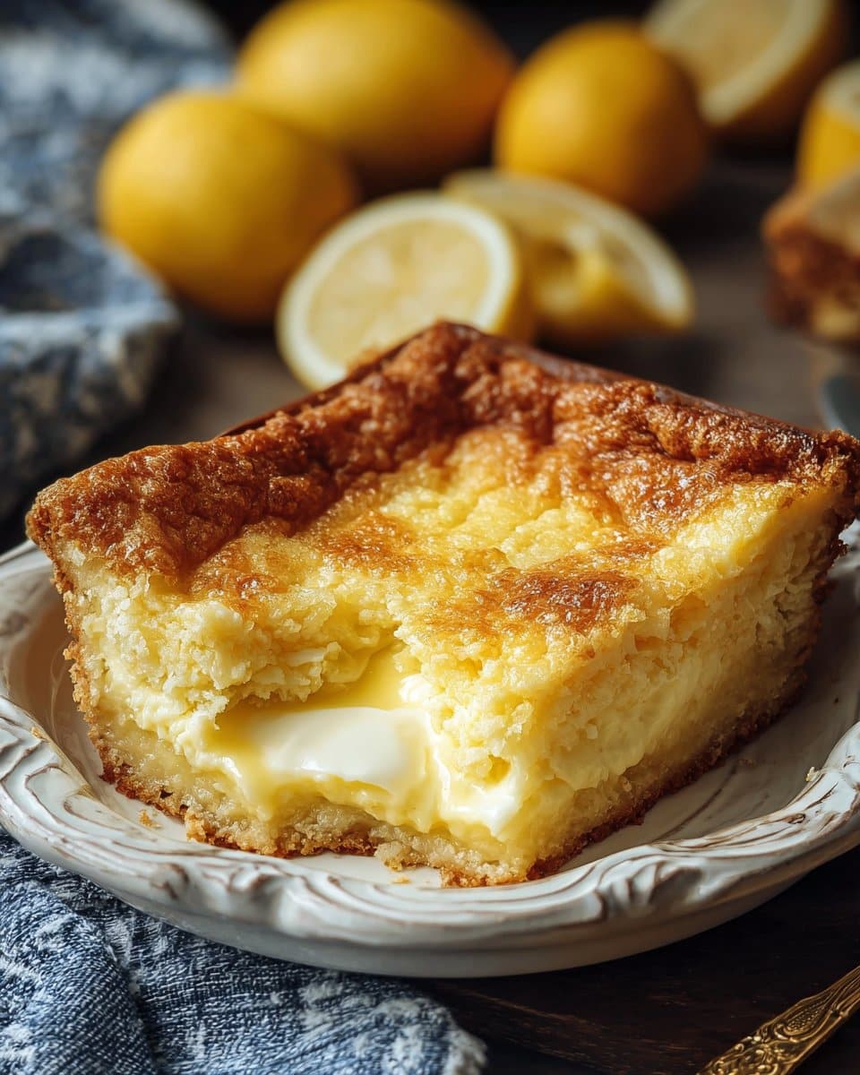 4-Ingredient Lemon Cream Cheese Dump Cake