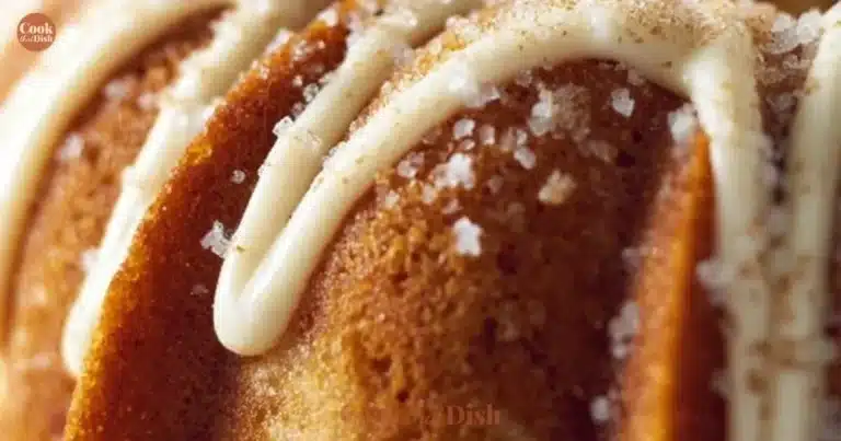 Delicious homemade snickerdoodle bundt cake topped with cinnamon sugar