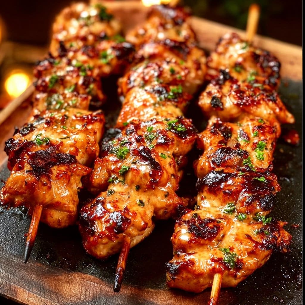Air Fryer Bang Bang Chicken Skewers