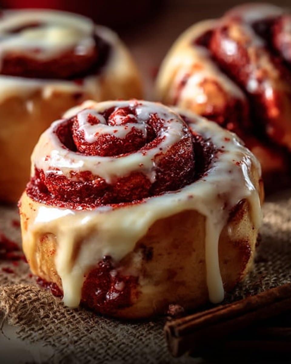 Heavenly Red Velvet Cinnamon Rolls