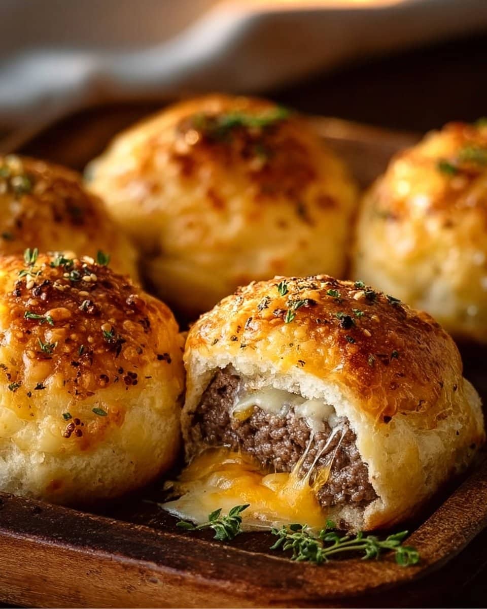 Irresistible Garlic Parmesan Cheeseburger Bombs