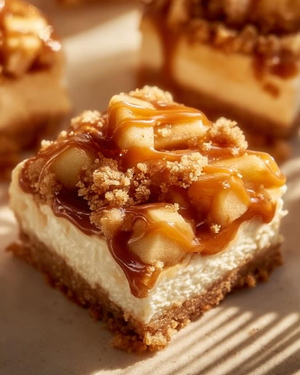 Caramel Apple Cheesecake Bars