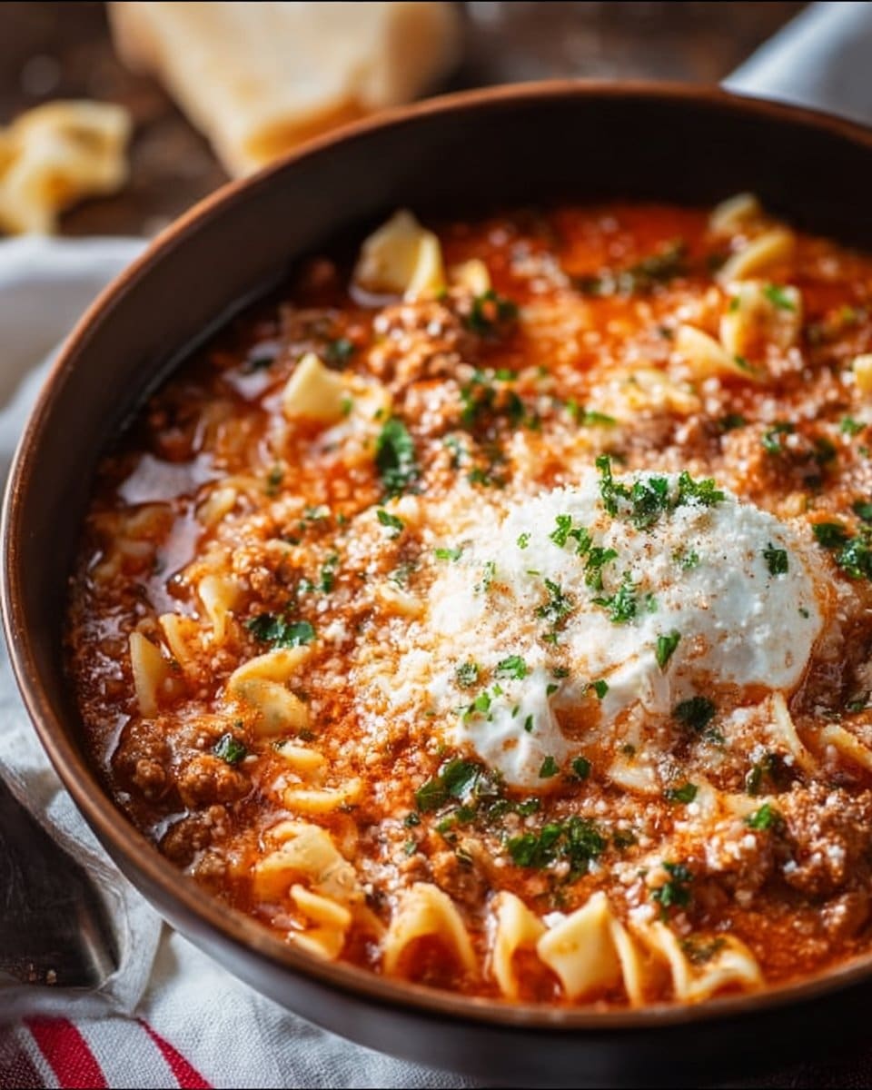 High Protein Lasagna Soup