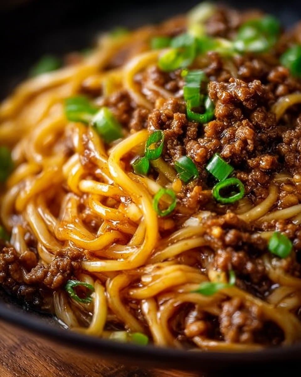 Mongolian Ground Beef Noodles
