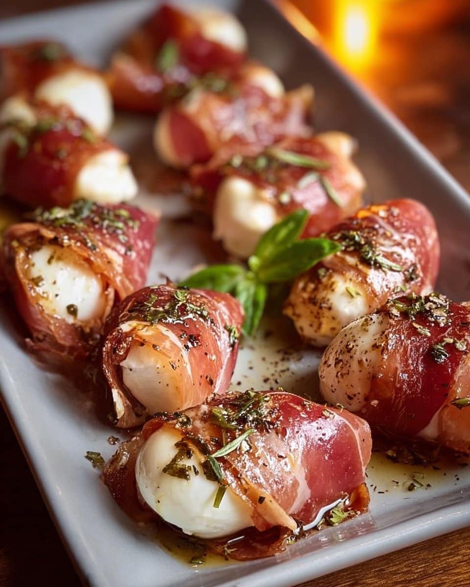 Prosciutto Wrapped Mozzarella Bites
