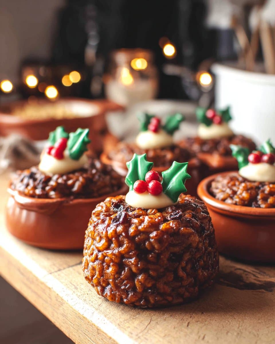 Rice Krispie Christmas Puddings