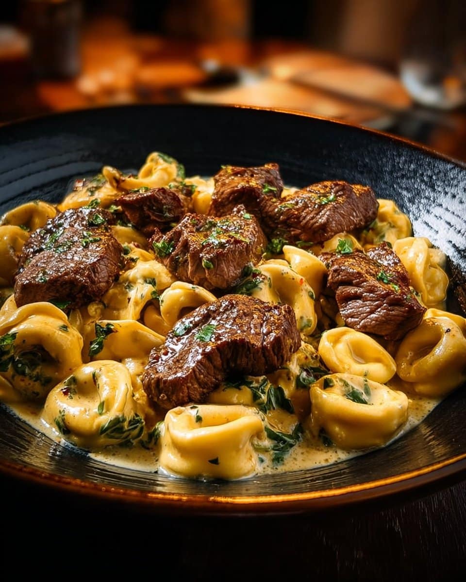 Cracked Garlic Steak Tortellini in Creamhouse Sauce Bliss