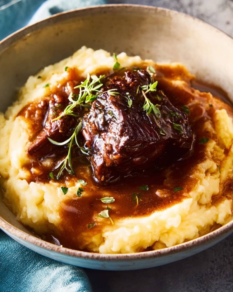 Red Wine Braised Short Ribs in Dutch Oven