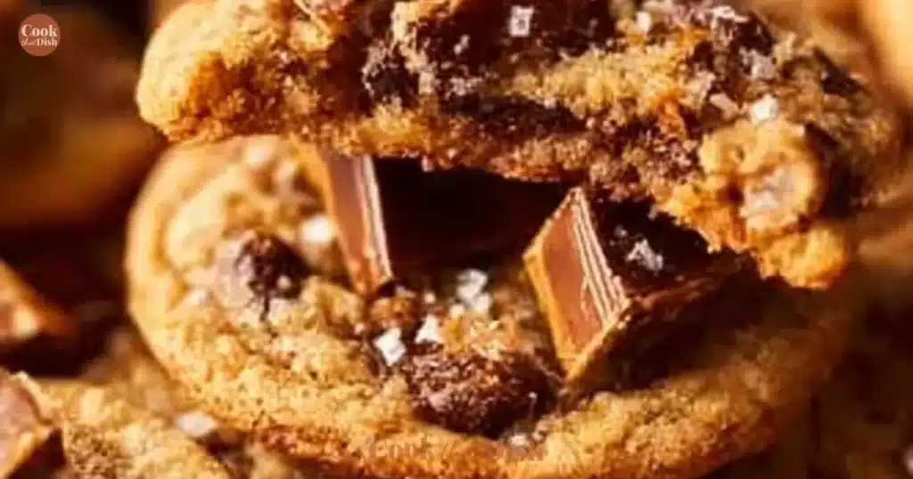 Delicious brown butter toffee cookies with a chewy texture and rich flavor