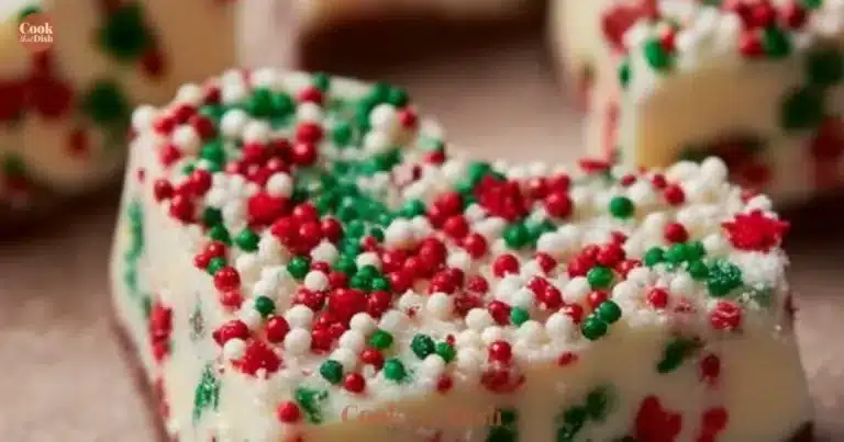 Delicious classic Christmas fudge displayed on a festive table