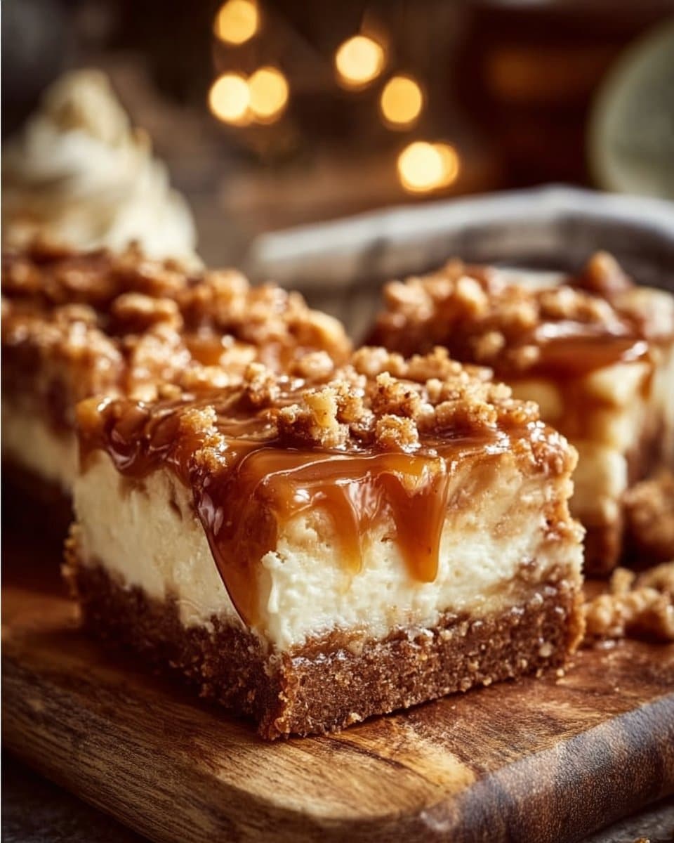 Caramel Apple Cheesecake Bars