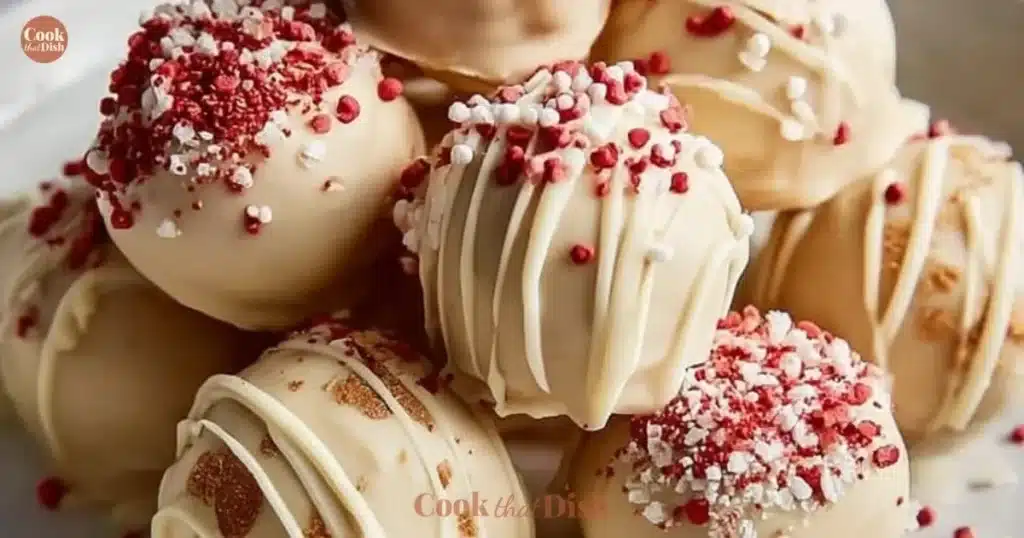 Delicious homemade gingerbread truffles decorated for the holidays.