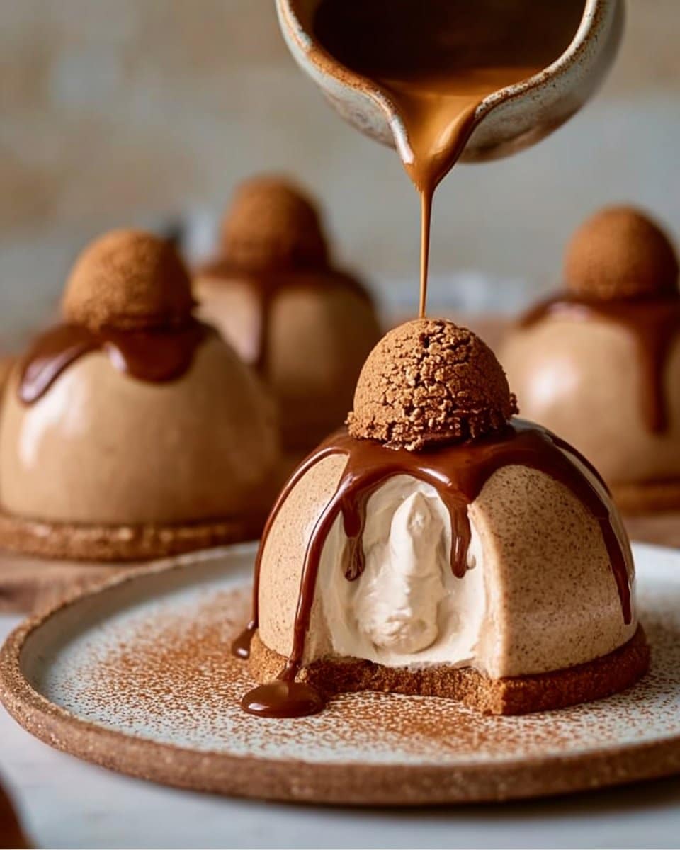Gingerbread Latte Mousse Domes