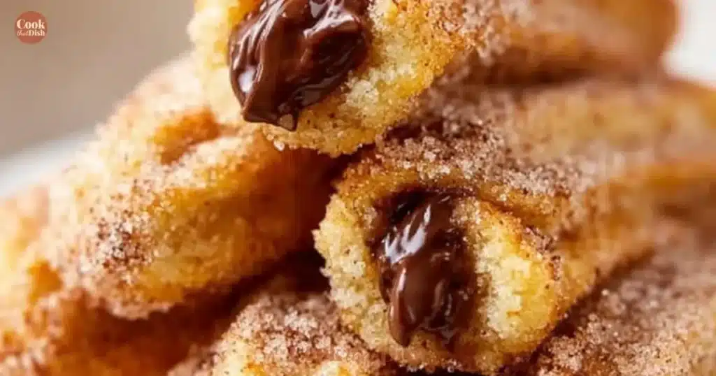Delicious homemade churro bites with Nutella filling