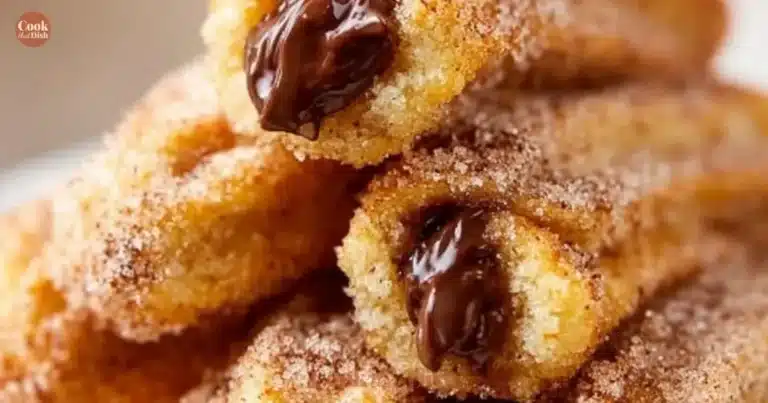 Delicious homemade churro bites with Nutella filling