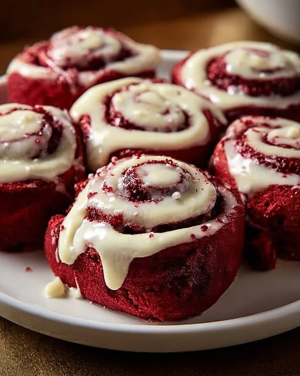 Heavenly Red Velvet Cinnamon Rolls