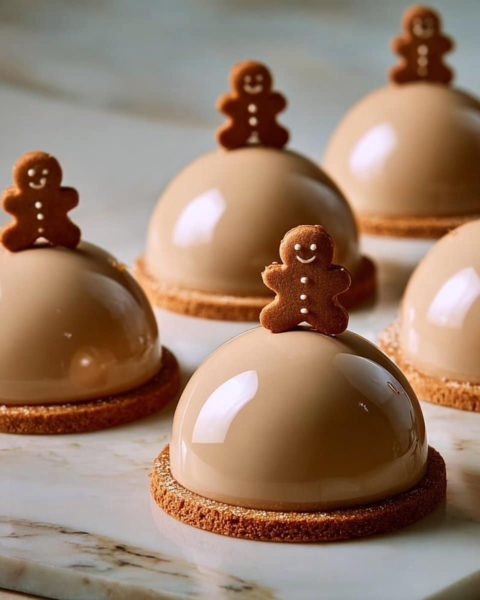 Gingerbread Latte Mousse Domes
