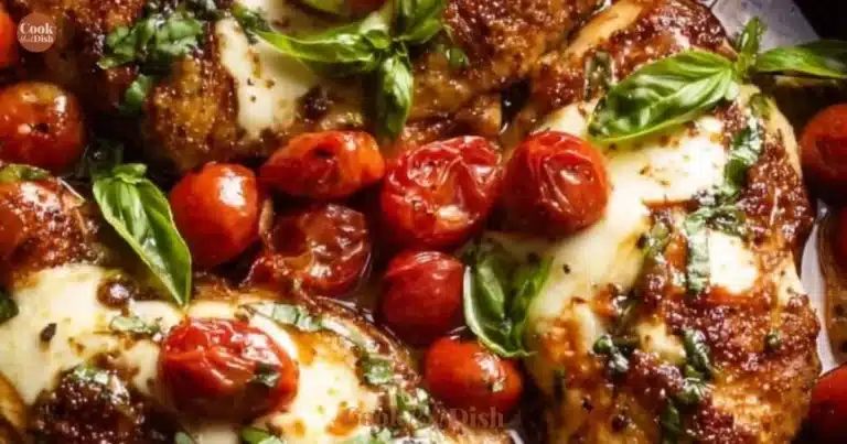 Delicious one-pan juicy chicken drizzled with balsamic sauce