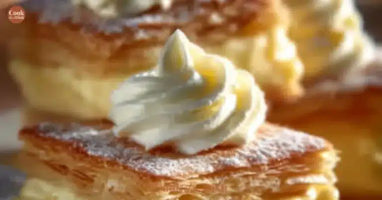 Delicious Vanilla Custard Cream Squares topped with fresh fruits.