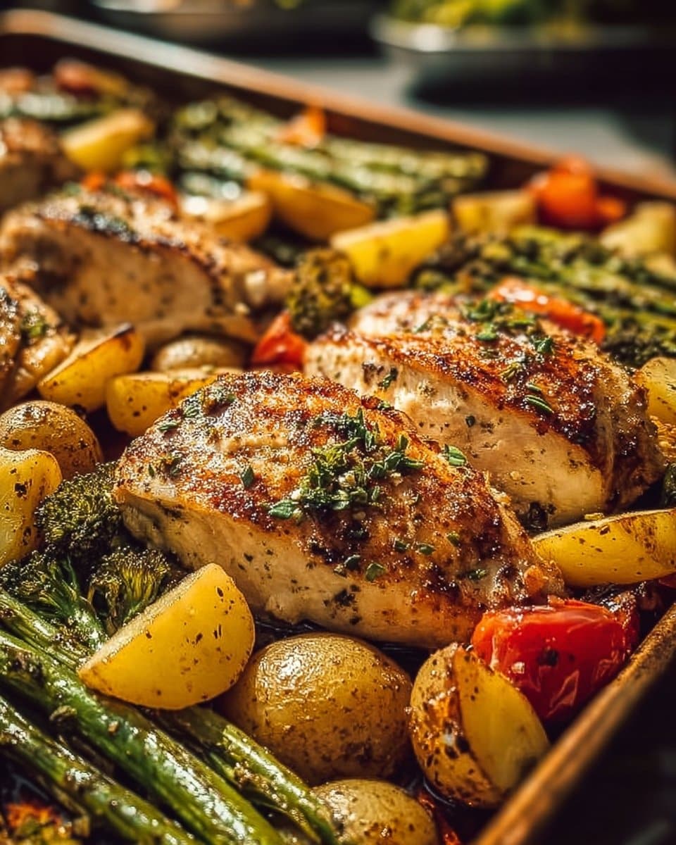 Sheet Pan Garlic Butter Chicken and Veggies