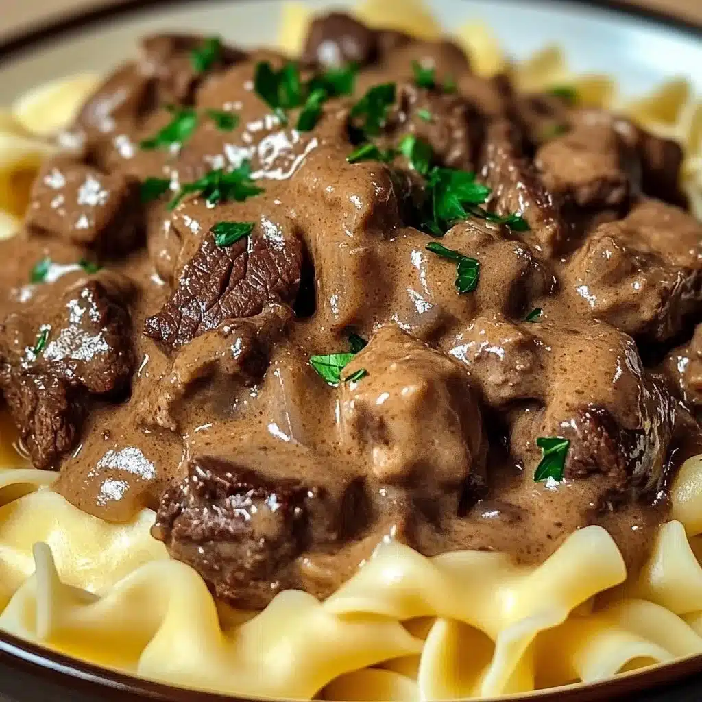 Beef Stroganoff with Egg Noodles