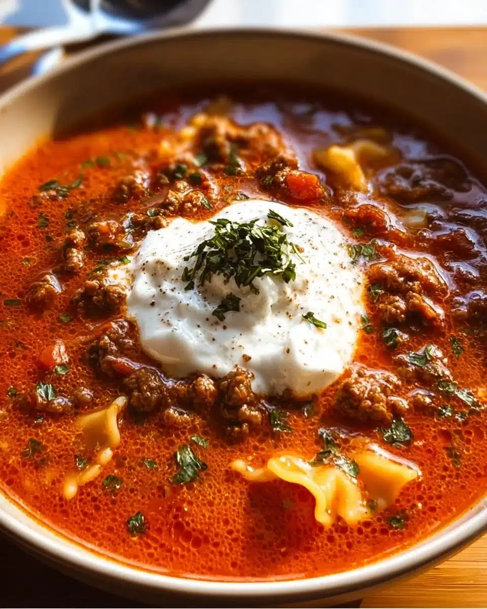BEST EVER One-Pot Lasagna Soup Recipe!