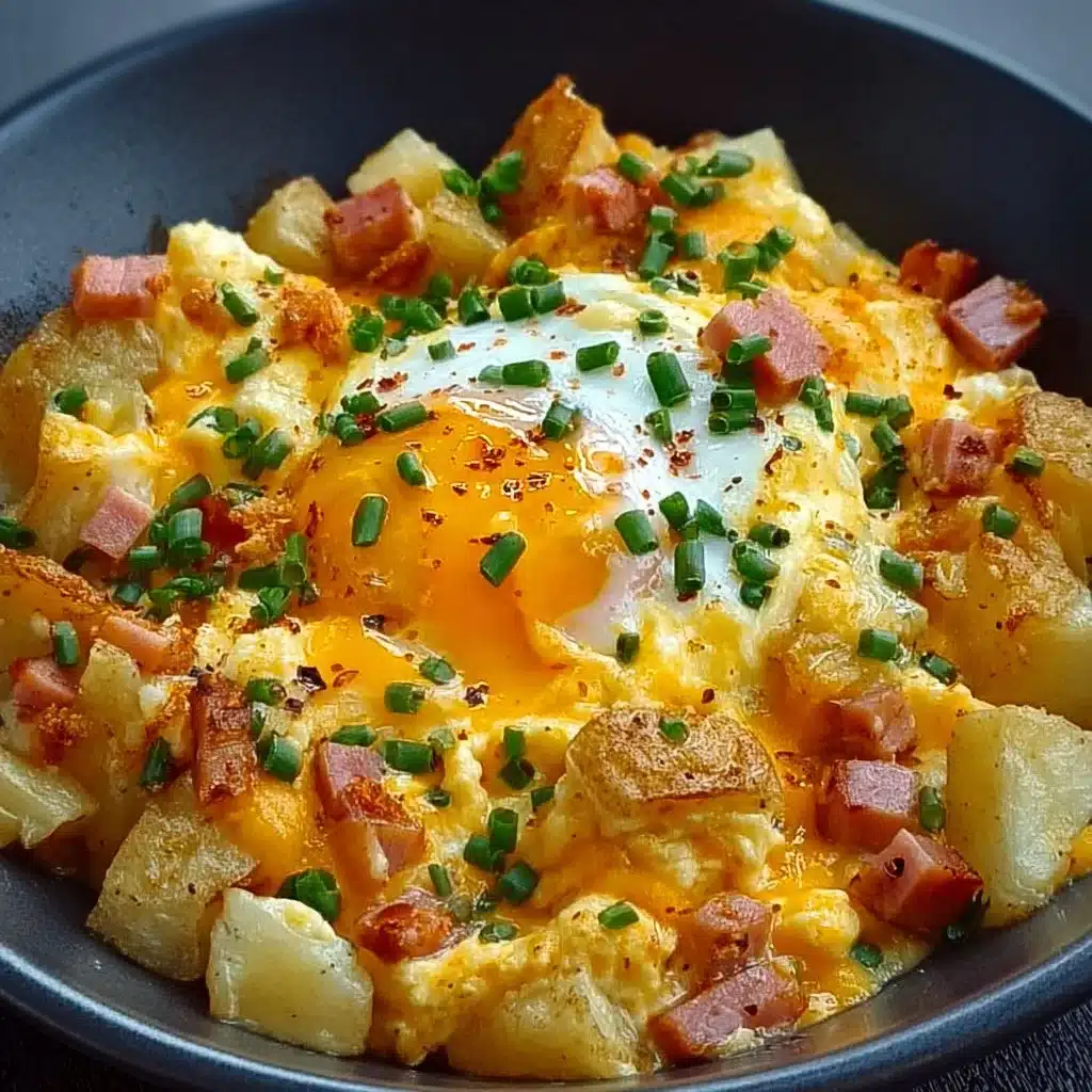 Cheesy Potato Egg Scramble