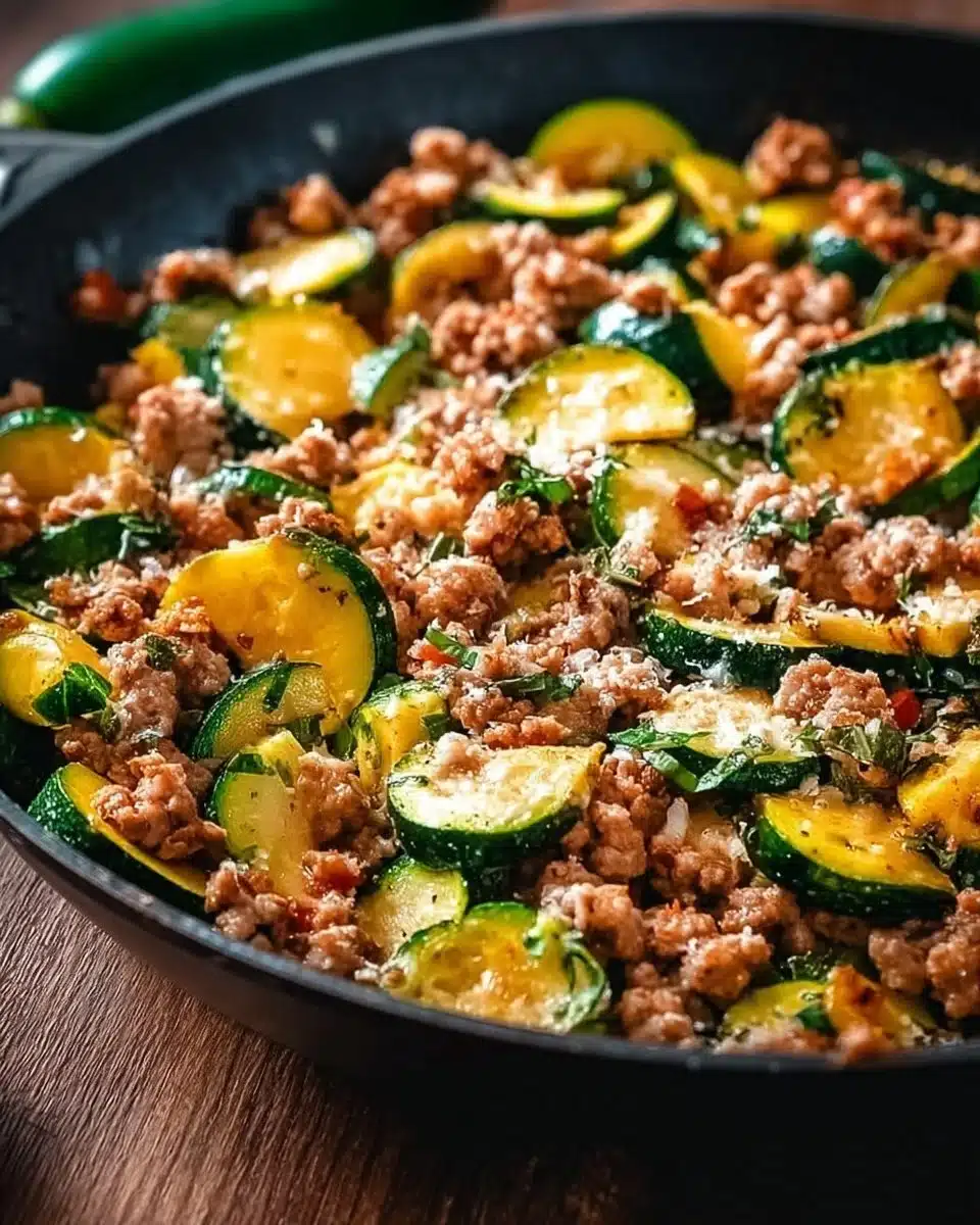 Ground Turkey and Zucchini Skillet
