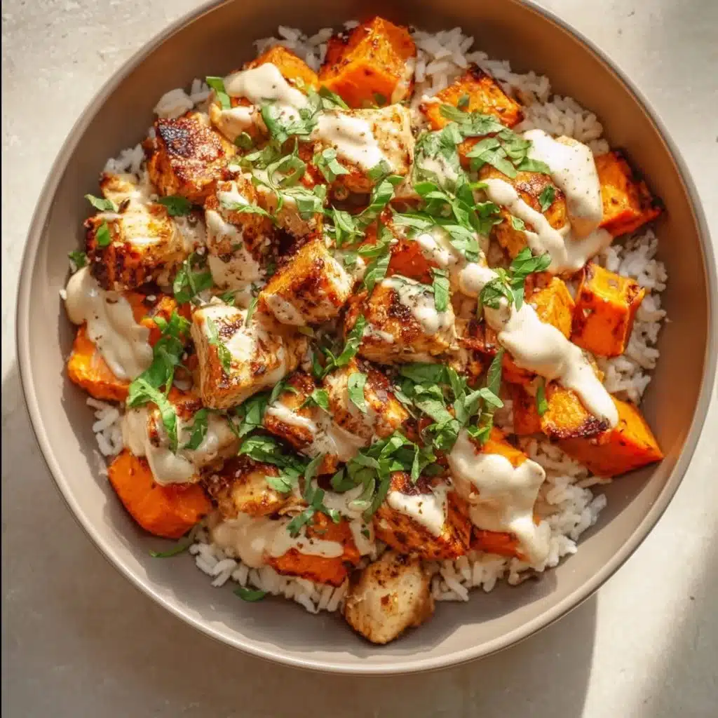Healthy Chicken & Sweet Potato Rice Bowl