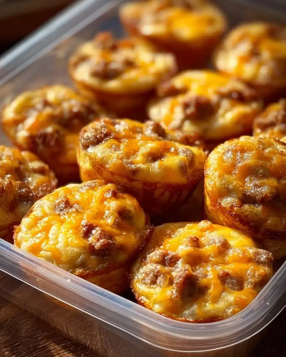 High-Protein Pancake Sausage Mini Muffins