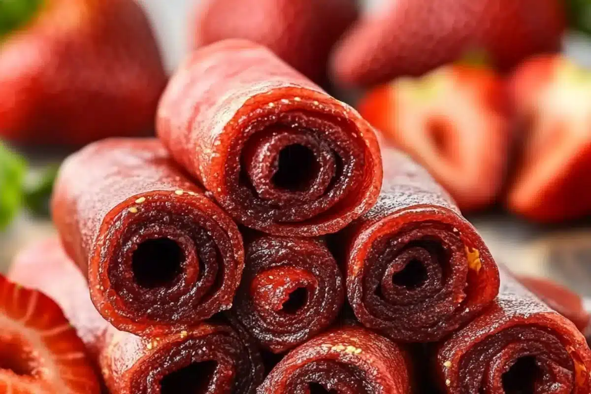 3-Ingredient Homemade Strawberry Fruit Roll-Ups strawberry fruit roll-ups 3-Ingredient Homemade Strawberry Fruit Roll-Ups