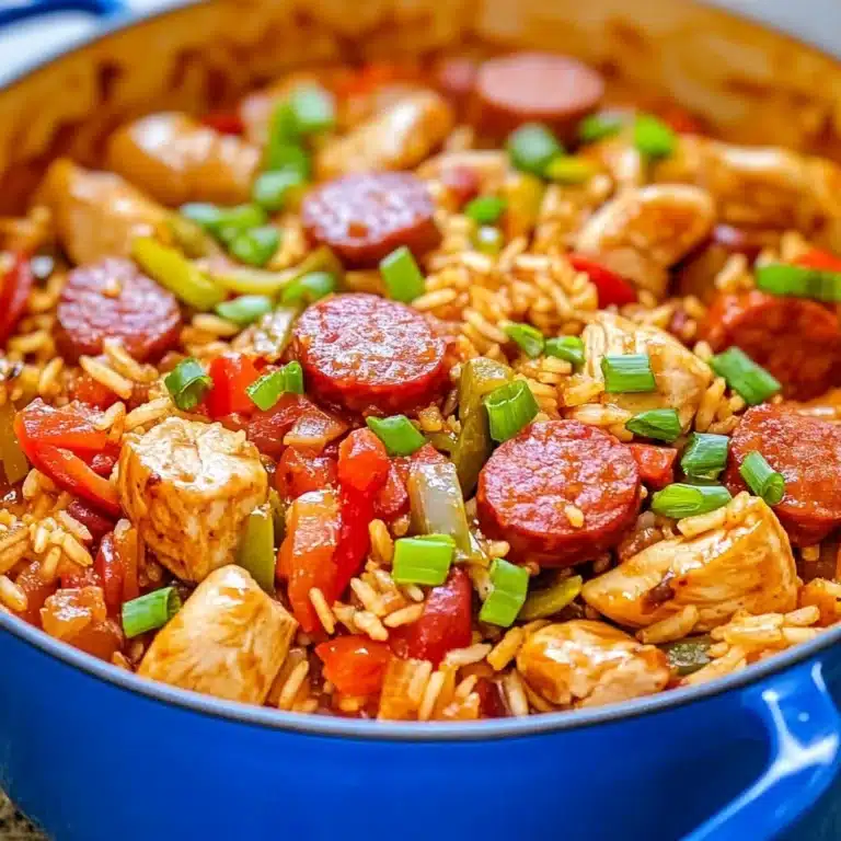 Home homemade recipes Delicious one pot jambalaya with shrimp, sausage, and rice dish
