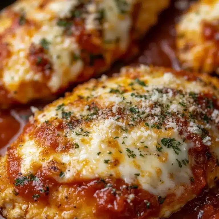 Home homemade recipes Plate of Keto Chicken Parmesan with cheese and herbs