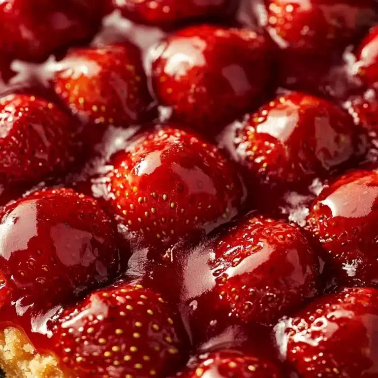 Home homemade recipes Delicious homemade Strawberry Shortcake Bars on a white plate with fresh strawberries.