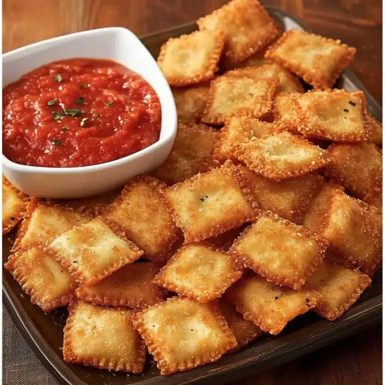 Home homemade recipes Crispy toasted ravioli bites served with marinara sauce